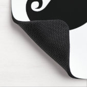 Lustiger Vintager schwarzer Schnurrbart Mousepad (Ecke)