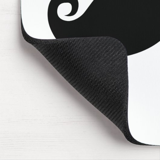 Lustiger Vintager schwarzer Schnurrbart Mousepad (Ecke)