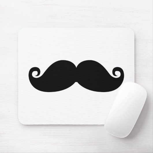 Lustiger Vintager schwarzer Schnurrbart Mousepad (Mit Mouse)