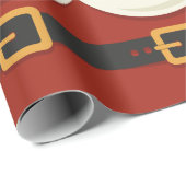 Lustiger Vintager Weihnachtsweihnachtsmann-Anzug Geschenkpapier (Rolleneckpunkt)
