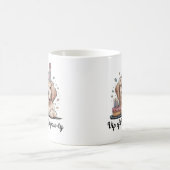 Lustiger "VIP der Paw-ty" Hundegeburtstag Kaffeetasse (Mittel)
