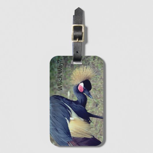 Lustiger Vogel "der Weise?" Gepäckanhänger (Vorderseite Vertikal)