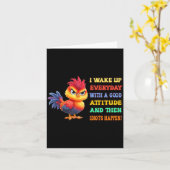 Lustiger Vogel Grumpy Hahn Sarkastischer Spruch Hu Karte (Gelbe Blume)