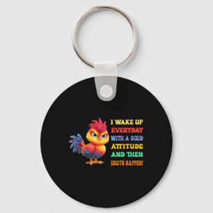 Lustiger Vogel Grumpy Hahn Sarkastischer Spruch Hu Schlüsselanhänger