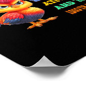 Lustiger Vogel Grumpy Hahn Sarkastischer Zitat Hah Poster (Ecke)