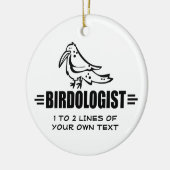 Lustiger Vogel Keramik Ornament (Links)