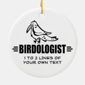 Lustiger Vogel Keramik Ornament (Hinten)