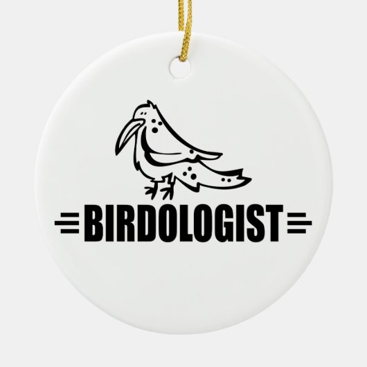 Lustiger Vogel Keramik Ornament (Vorne)