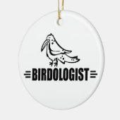 Lustiger Vogel Keramik Ornament (Links)