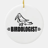 Lustiger Vogel Keramik Ornament (Hinten)