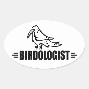 Lustiger Vogel Ovaler Aufkleber