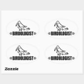 Lustiger Vogel Ovaler Aufkleber (Blatt)