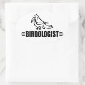 Lustiger Vogel Ovaler Aufkleber (Tasche)