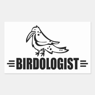 Lustiger Vogel Rechteckiger Aufkleber