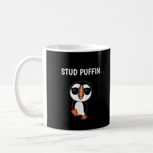 Lustiger Vogel Stud Puffin Kaffeetasse (Links)