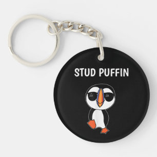 Lustiger Vogel Stud Puffin Schlüsselanhänger