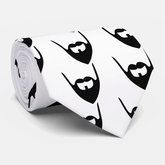 Lustiger voller Bart Krawatte (Gerollt)