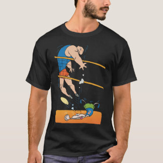 Lustiger Volleyball-Schwarz-T - Shirt