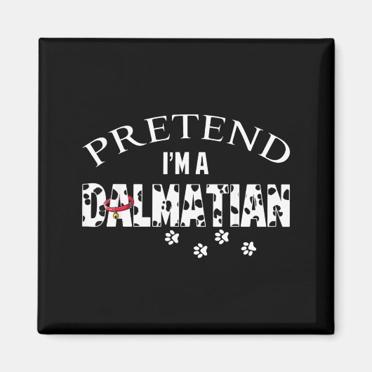Lustiger vorgespielter Dalmatiner-Hundefan-Hallowe Magnet (Vorne)