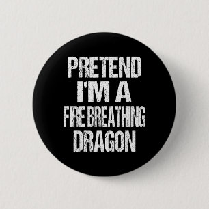 Lustiger vorgespielter feuerspeiender Drache Hallo Button