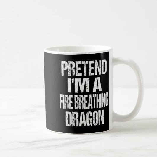 Lustiger vorgespielter feuerspeiender Drache Hallo Kaffeetasse (Rechts)