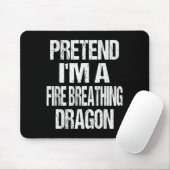 Lustiger vorgespielter feuerspeiender Drache Hallo Mousepad (Mit Mouse)