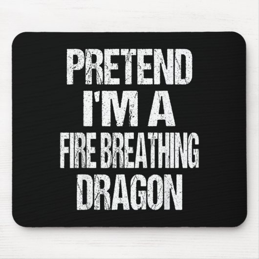 Lustiger vorgespielter feuerspeiender Drache Hallo Mousepad (Vorne)