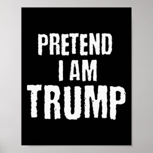 Lustiger vorgespielter Ich bin Trump Halloween pol Poster
