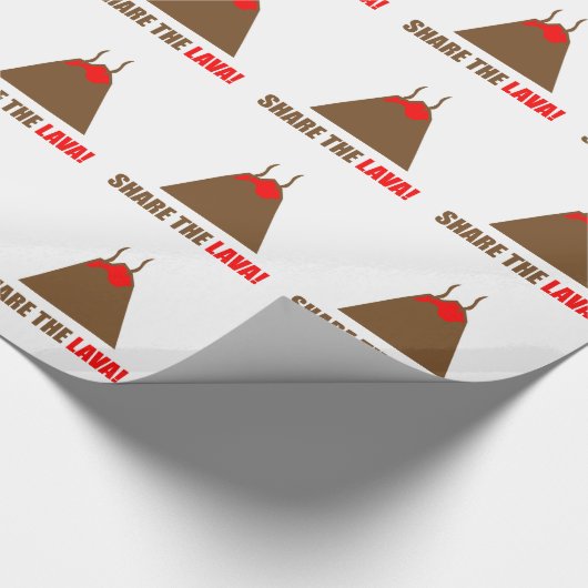 Lustiger Vulkan Geschenkpapier (Ecke)