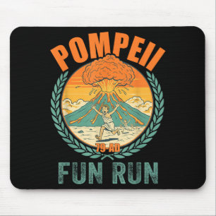 Lustiger Vulkan Pompeji Fun Run Geographie Vulkano Mousepad