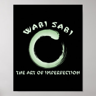 Lustiger Wabi Sabi Zen Enso Kreis Yoga Meditation Poster