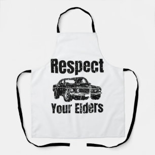Lustiger Wagen - Vintage Respektiert eure Älteren  Schürze