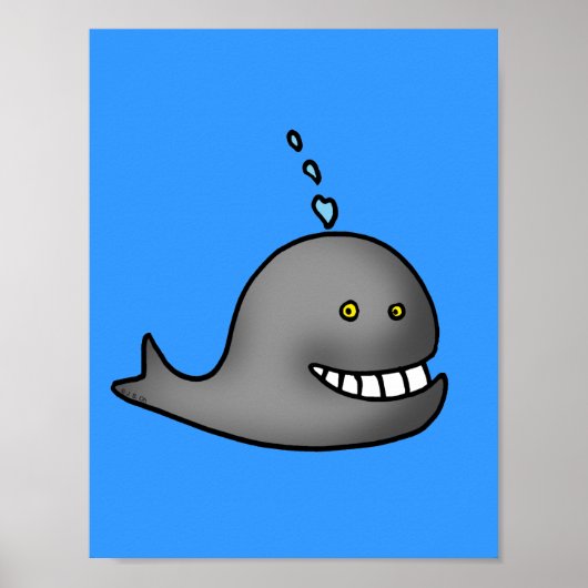 Lustiger Wal Poster (Vorne)