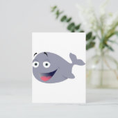 Lustiger Wal Postkarte (Stehend Vorderseite)
