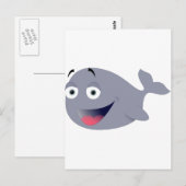 Lustiger Wal Postkarte (Vorne/Hinten)