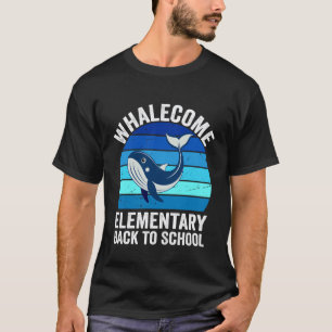 Lustiger Wal Willkommen zurück in der Grundschule  T-Shirt