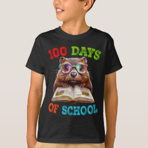 Lustiger Waldmurmeltier 100. Schultag Lehrer Wald T-Shirt