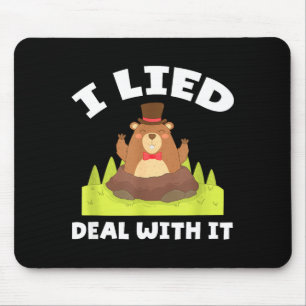 Lustiger Waldmurmeltier Ich Log Deal Mit Es Murmel Mousepad