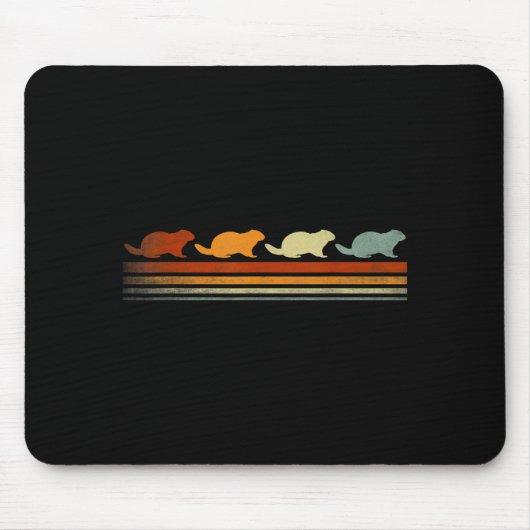Lustiger Waldmurmeltier Retro Waldmurmeltier Lusti Mousepad (Vorne)