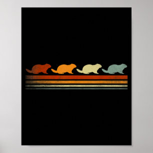 Lustiger Waldmurmeltier Retro Waldmurmeltier Lusti Poster