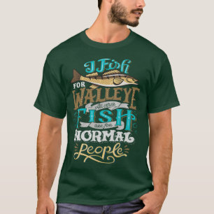 Lustiger Walleye-Jagd Vintage-Look T-Shirt