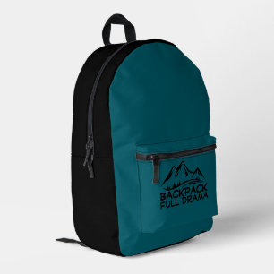 Lustiger Wander-Rucksack in Blau für Wanderungen Bedruckter Rucksack