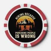 Lustiger Wanderer Outdoor-Wandern Pokerchips (Vorderseite)