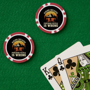 Lustiger Wanderer Outdoor-Wandern Pokerchips