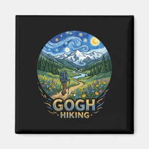 Lustiger Wanderer Sternennacht Kunst van gogh gogh Magnet