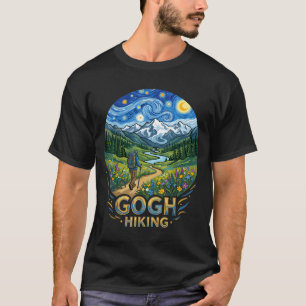 Lustiger Wanderer Sternennacht Kunst van gogh gogh T-Shirt