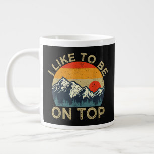 Lustiger Wanderer Vintage Berg Sonnenuntergang Out Jumbo-Tasse