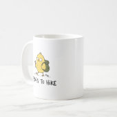 Lustiger Wandervogel Cartoon Kaffeetasse (Vorderseite Links)