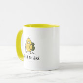 Lustiger Wandervogel Cartoon Tasse (Vorderseite Links)