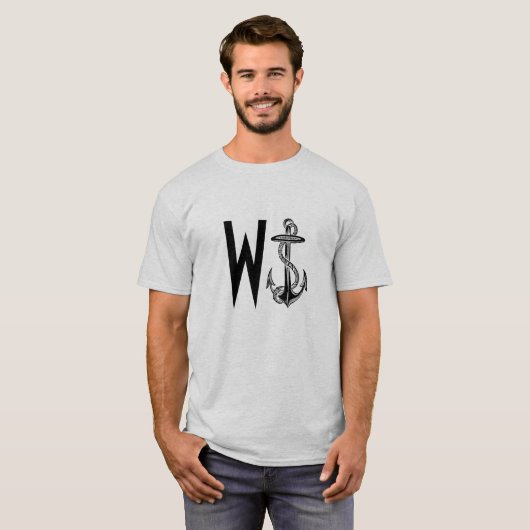 Lustiger "Wanker-" englischer JargonRebus T-Shirt (Vorne ganz)